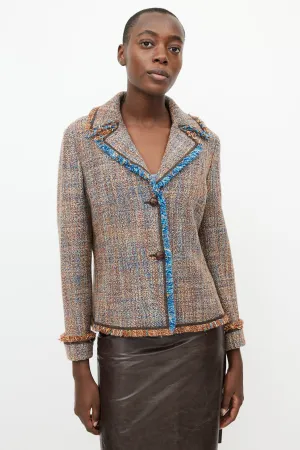 Brown & Blue Tweed Blazer
