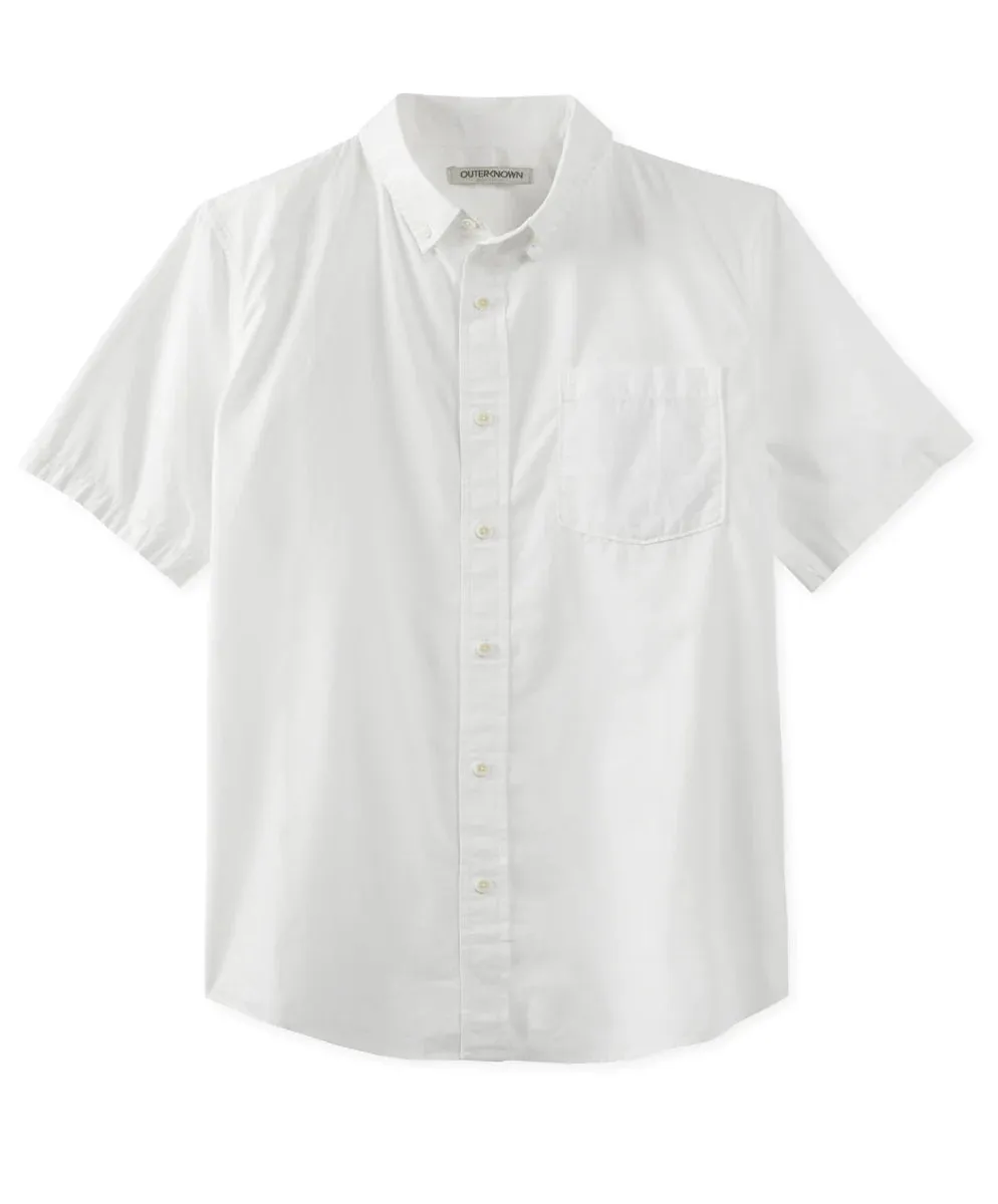 Outerknown Short Sleeve Studio Shirt in Salt