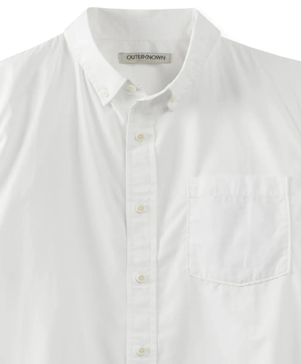 Outerknown Short Sleeve Studio Shirt in Salt