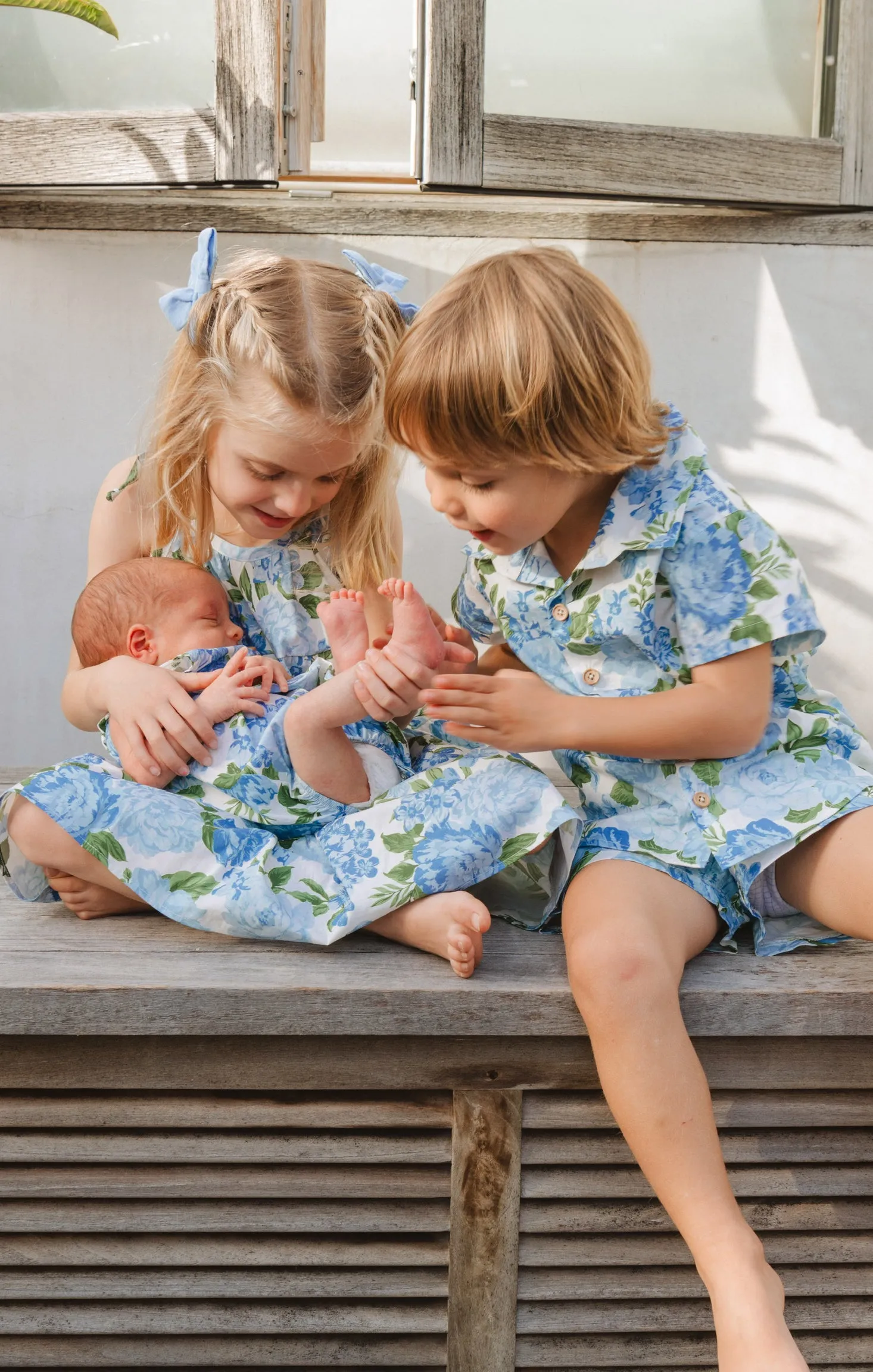 Pia Dress ~ Cottage Floral Blue