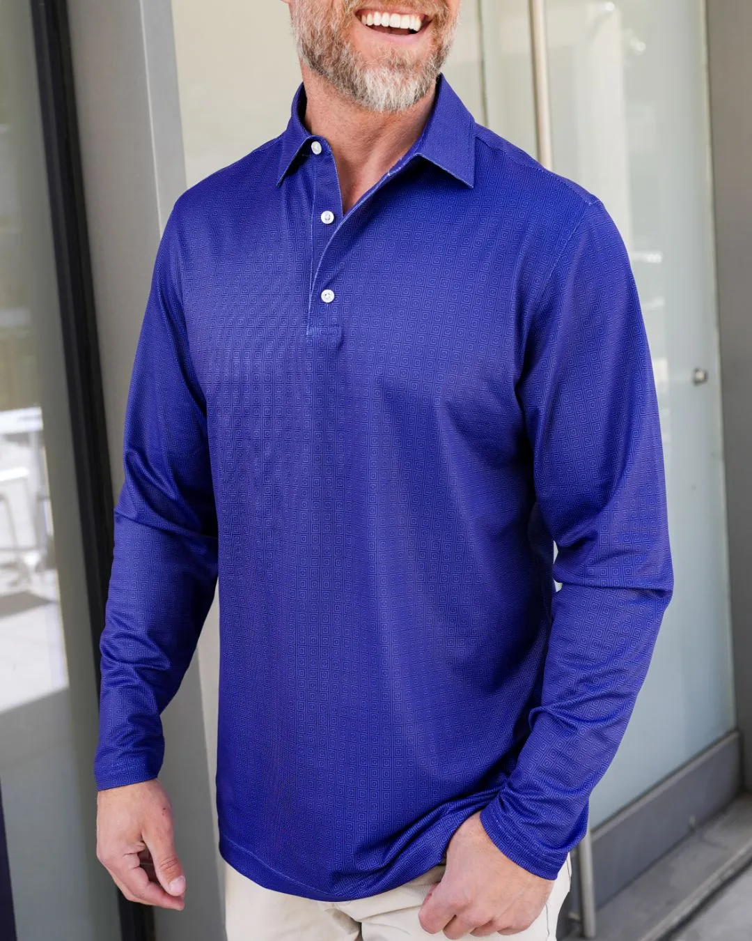 Pique Stretch Polo Long Sleeve - Final Sale