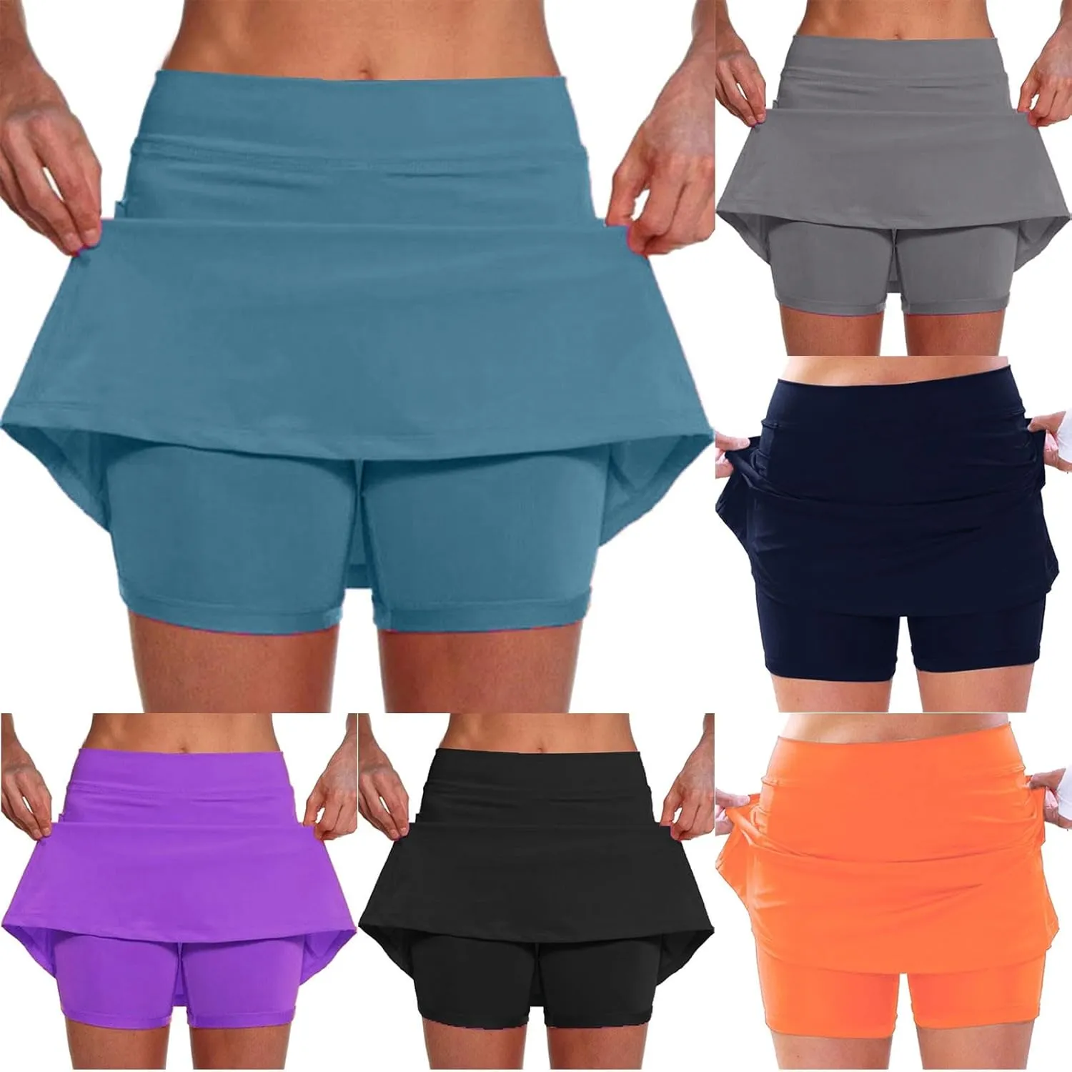 Rvidbe Skorts for Women with Pockets Lightweight Skirt Athletic Inner Shorts for Running Tennis Golf Workout Sports Shorts