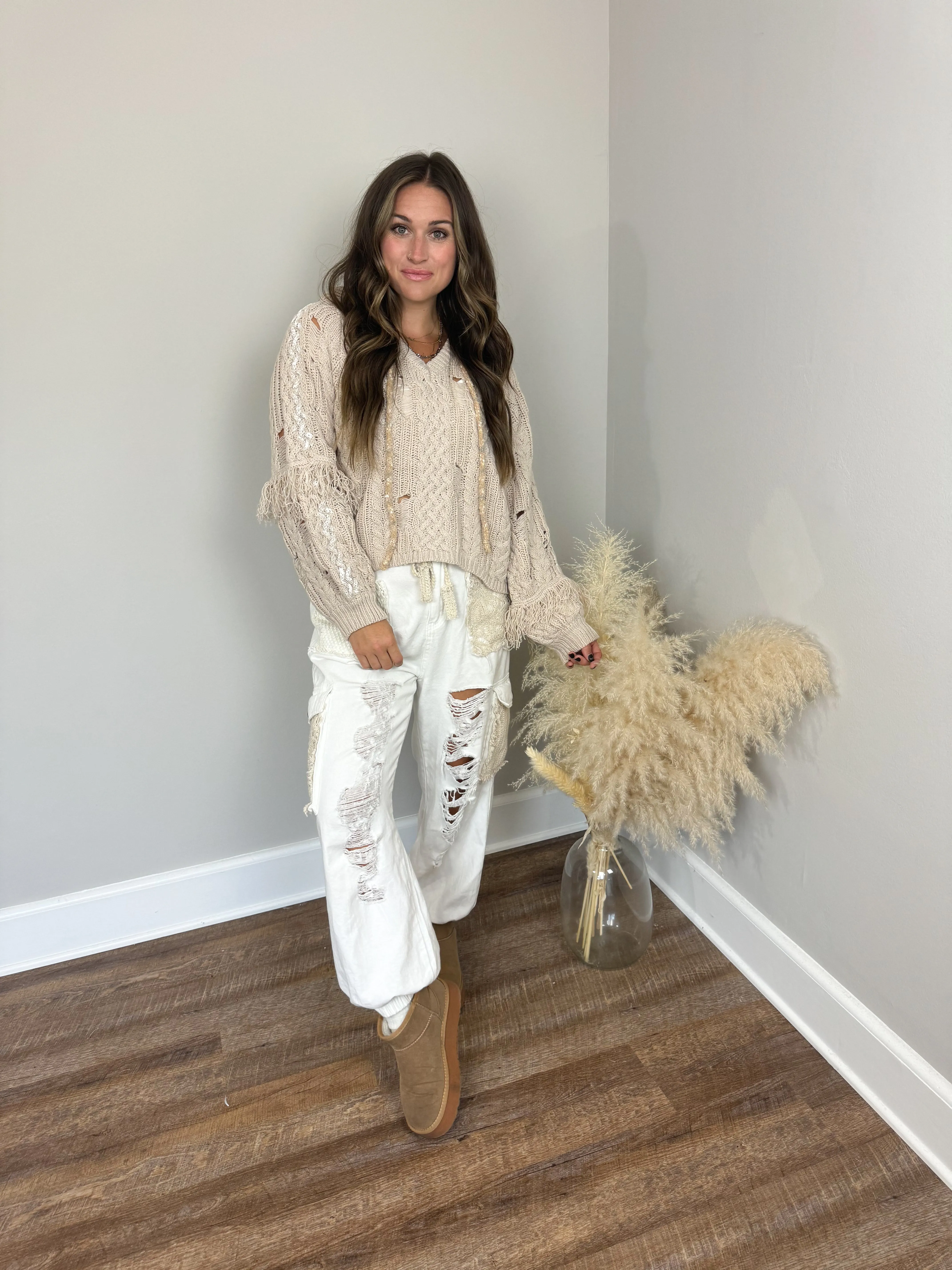 Ryan Distressed Sweater FINAL SALE