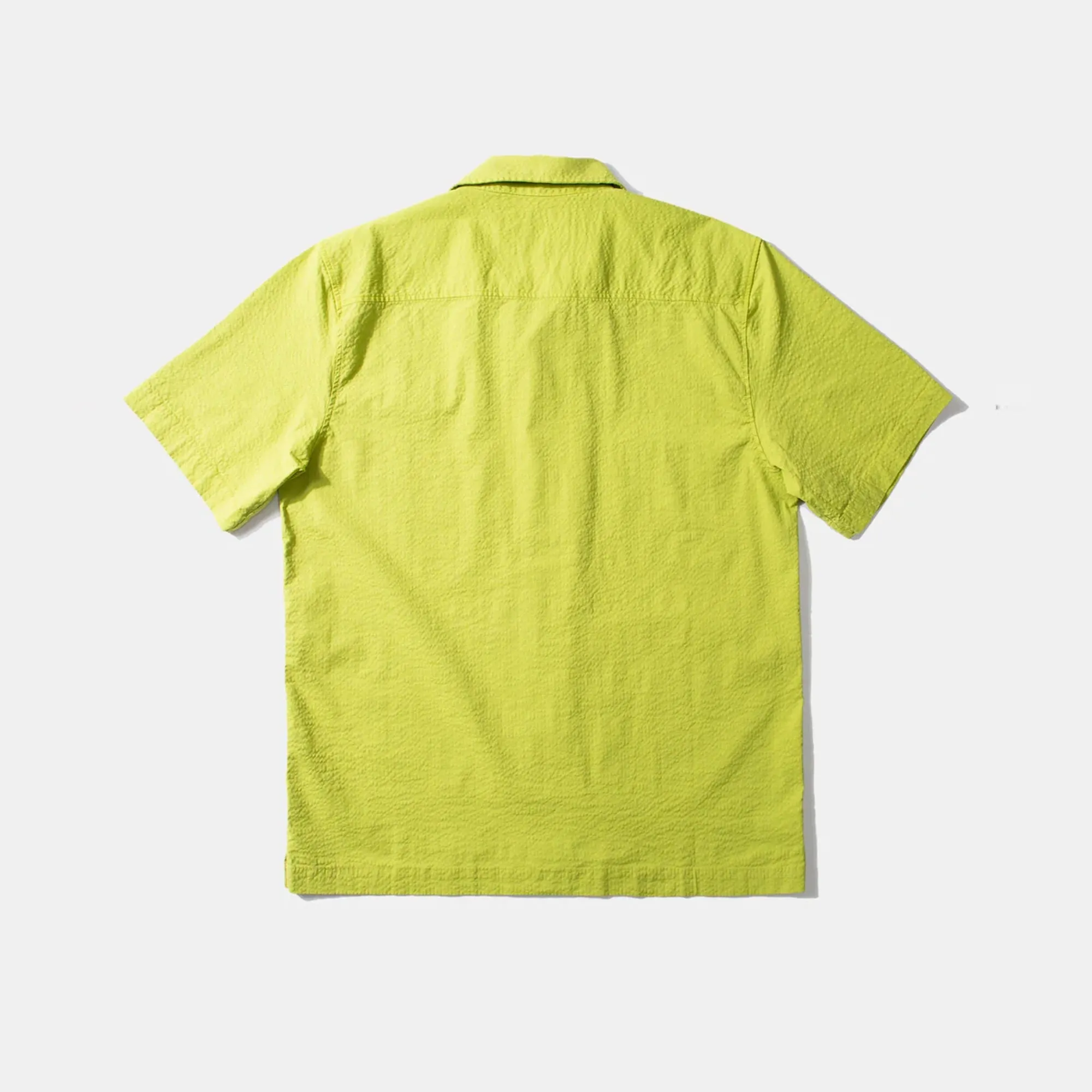 Seersucker Short Sleeve Polo (Green)