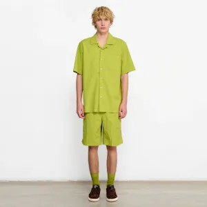 Seersucker Short Sleeve Polo (Green)