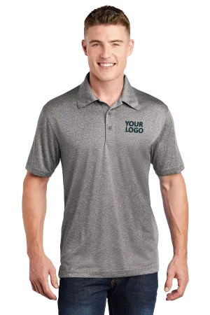 Sport-Tek Heather Contender Branded Polos, Vintage Heather