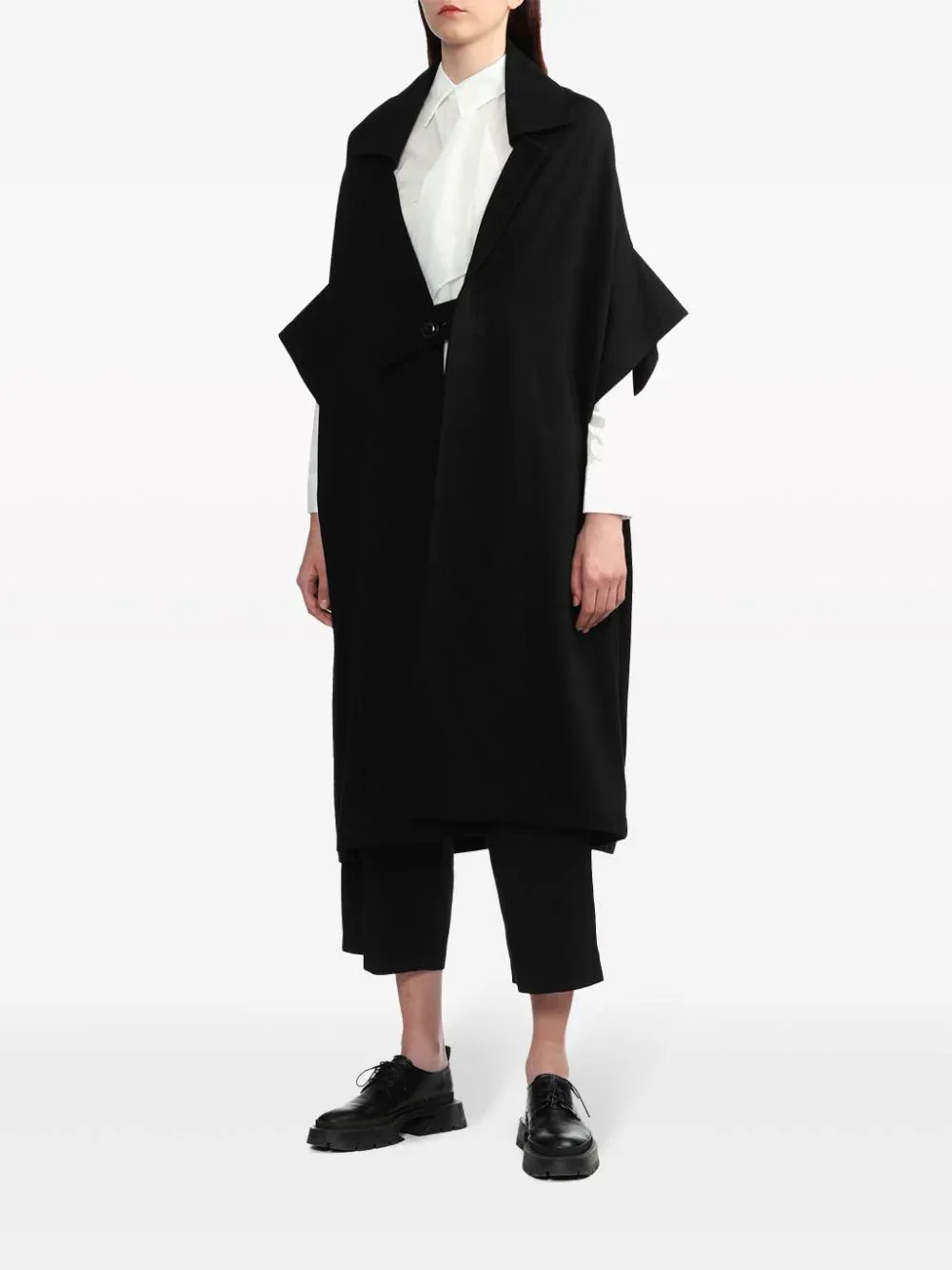 Square Coat With Button