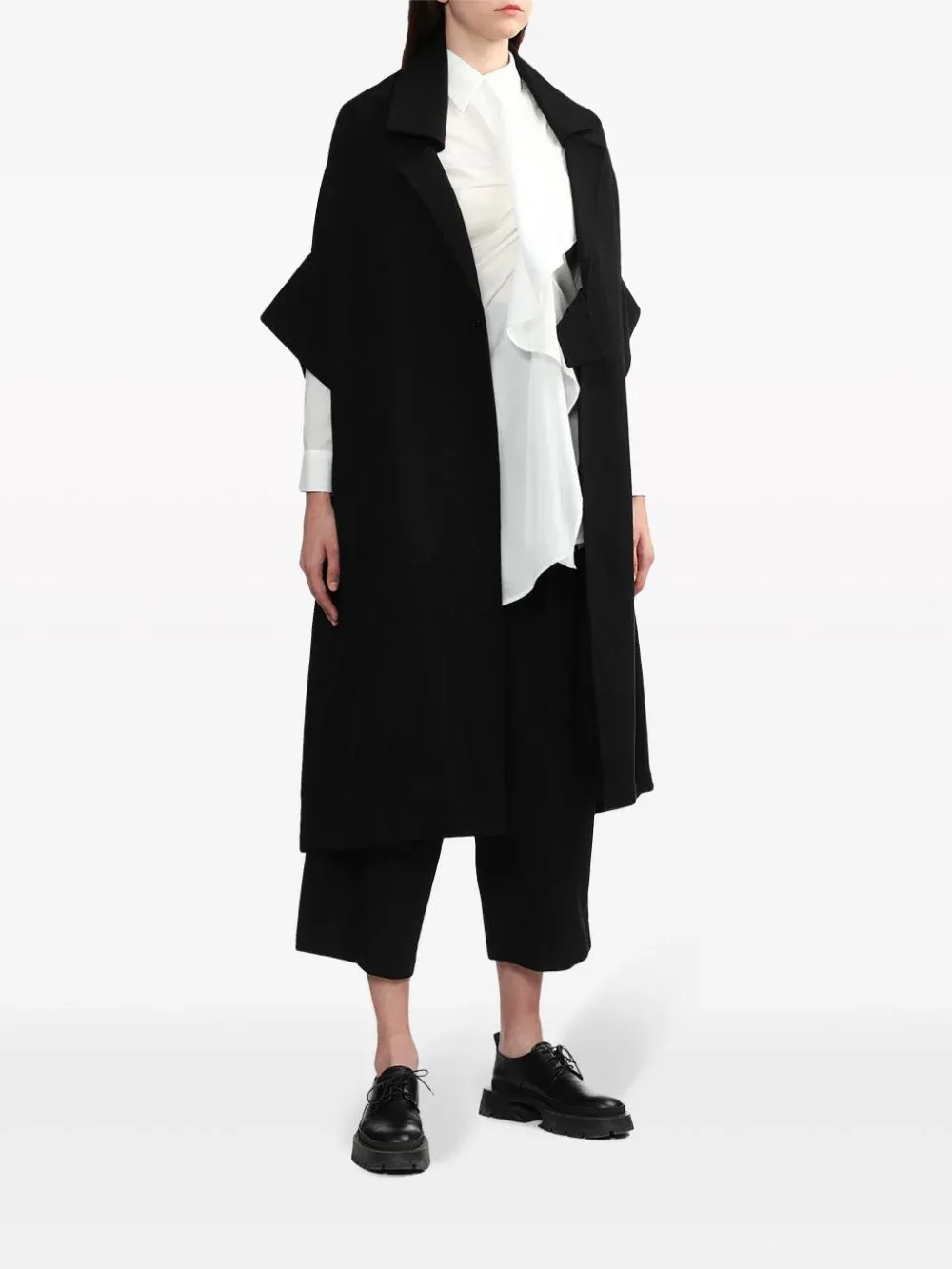 Square Coat With Button