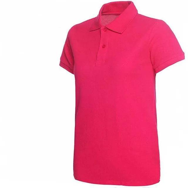 Summer Fashion Polo Shirt Women New Casual Short Sleeve