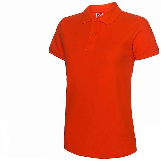 Summer Fashion Polo Shirt Women New Casual Short Sleeve