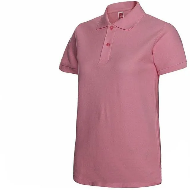 Summer Fashion Polo Shirt Women New Casual Short Sleeve