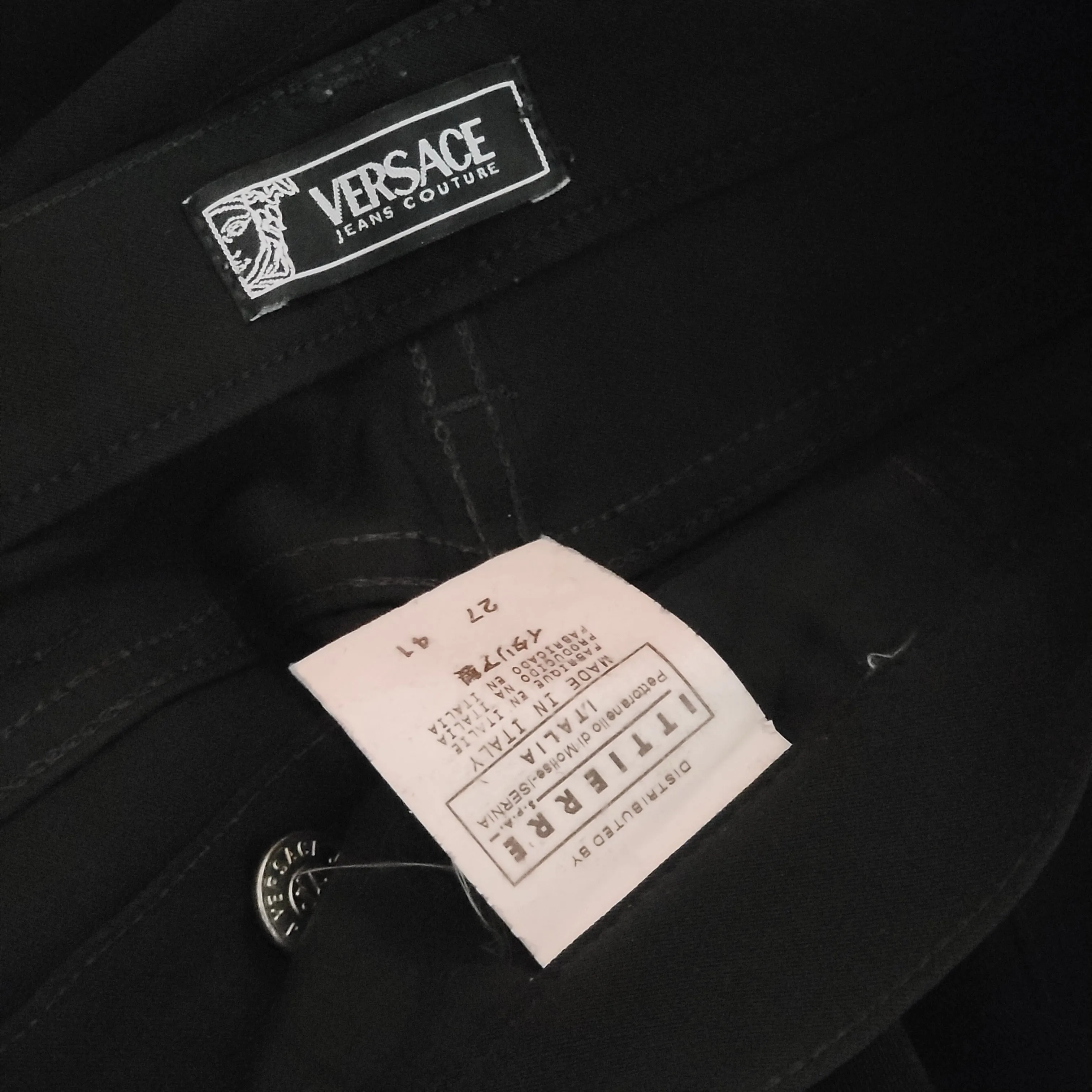 VERSACE JEANS VINTAGE BOOTCUT TROUSERS IT 41/ UK 8