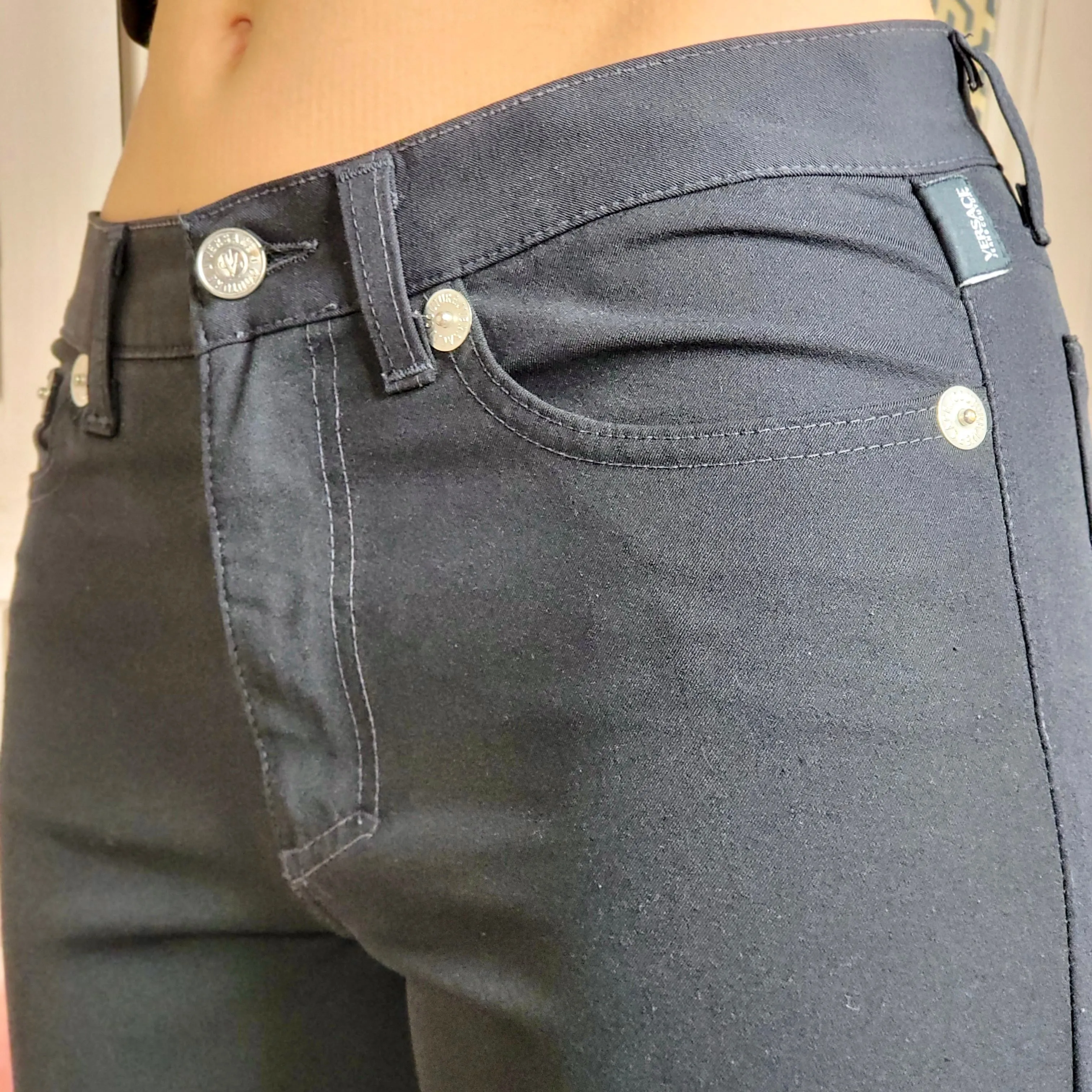 VERSACE JEANS VINTAGE BOOTCUT TROUSERS IT 41/ UK 8