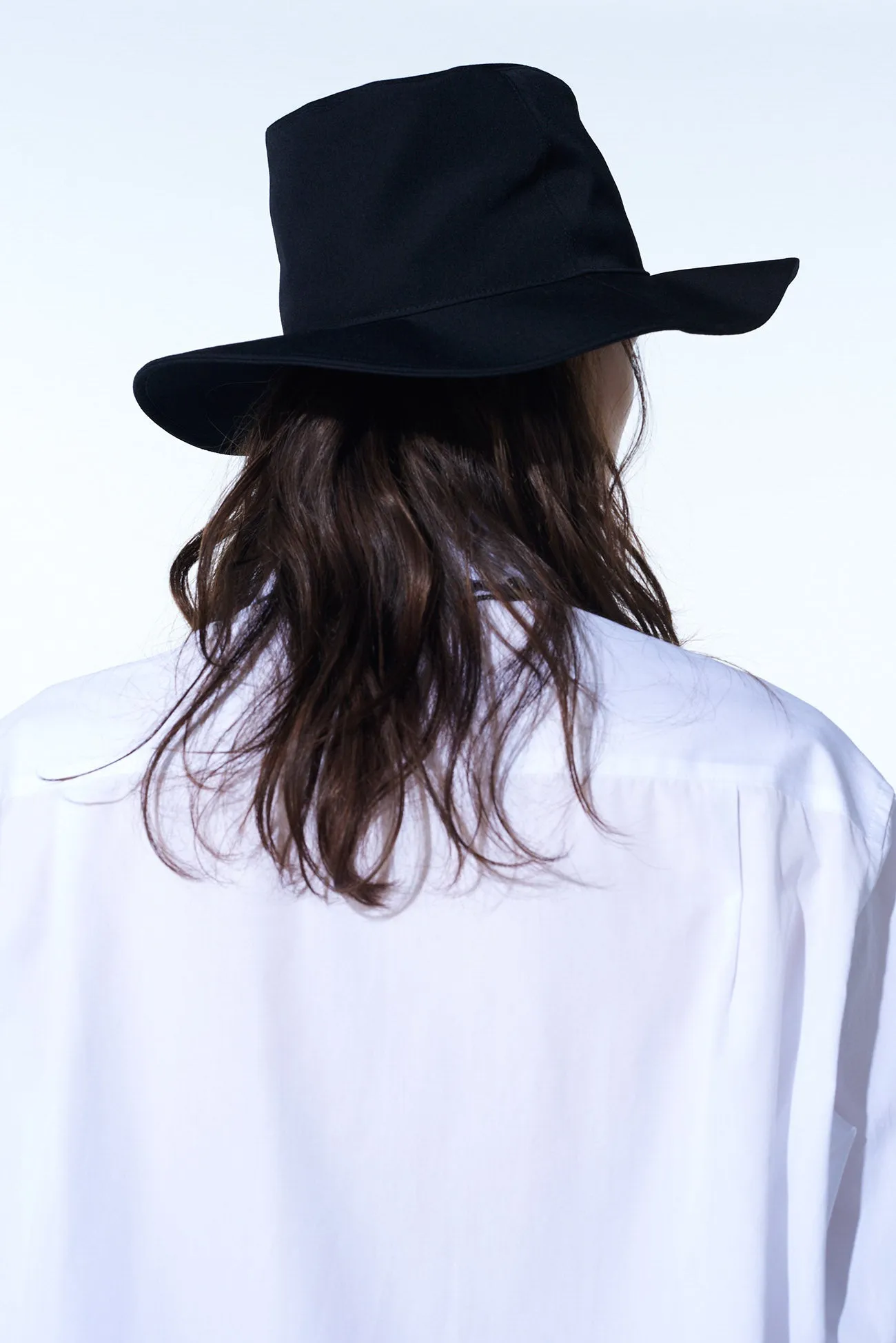 WASHER WOOL GABARDINE LONG BRIM HAT