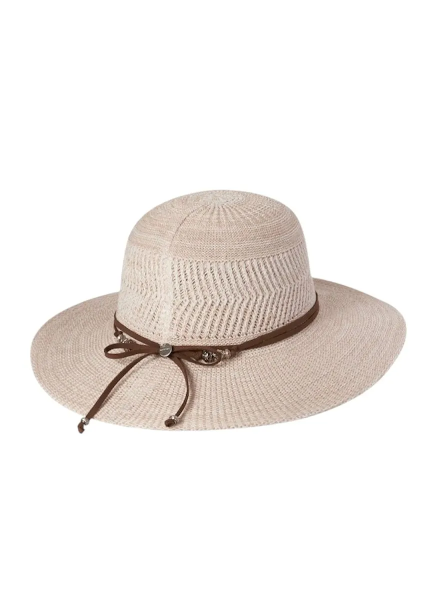 Womens Wide Brim Natural Hat