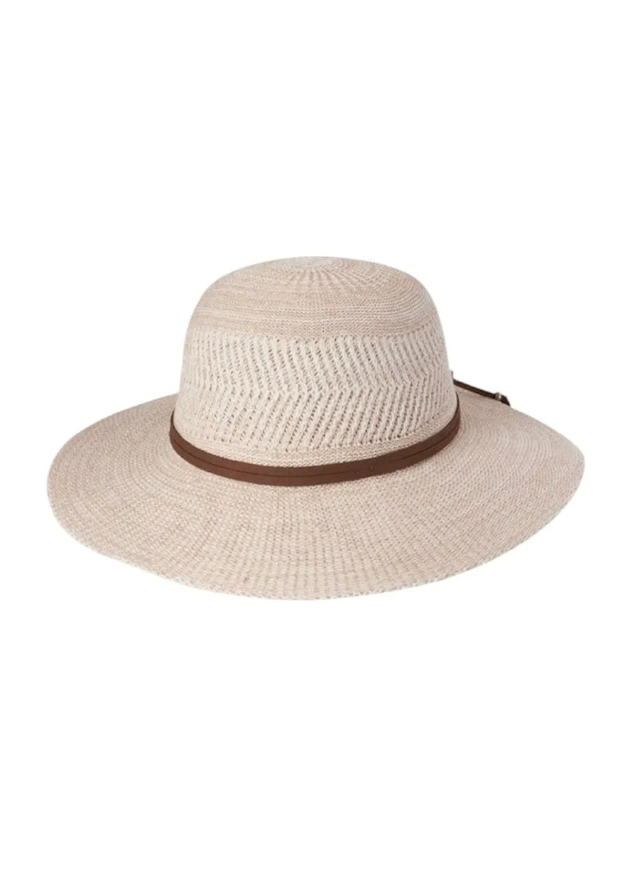 Womens Wide Brim Natural Hat